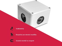 3D ultrazvukový plašič na kuny, myši a potkany DRAGON ULTRASONIC C360 SMART