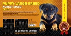 BARDOG PUPPY Large & Breed 28/16 kuřecí maso 4 kg