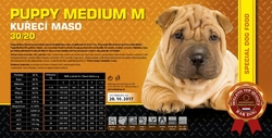 BARDOG PUPPY Medium 30/20 kuřecí maso 4 kg pro střední plemena