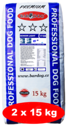 BARDOG krmivo SENIOR & LIGHT 2 x 15 kg