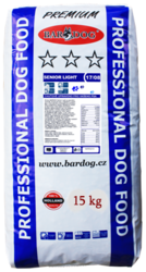 BARDOG krmivo SENIOR & LIGHT 19/08 kuřecí maso 15 kg pro starší psy-Datum spotřeby 2.9.2023!!!