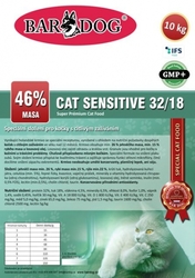 Bardog SENSITIVE Cat 32/18 Super premium 10 kg