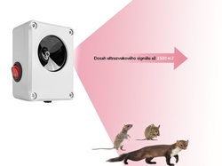 Vodotěsný ultrazvukový plašič na kuny, myši a potkany DRAGON ULTRASONIC E150